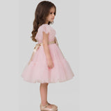 Puff Sleeves And Ruffle Hem Fancy Dress
