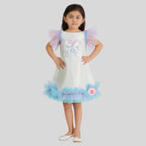 Butterfly Frilled Aline Dress