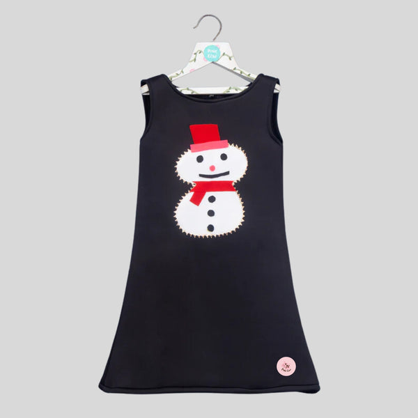 Christmas dress with a snowman