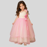 Doll wear out Pink Net Frill Gown