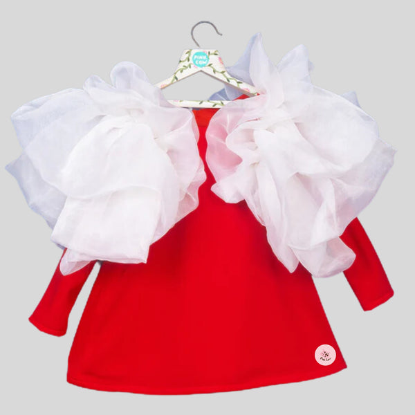 Christmas dress in white and red