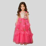 TINY TOTS DRAPED PINK GOWN