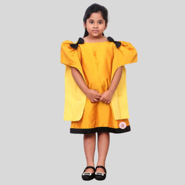 Mustard Yellow Bowie Dress With Stylish Sleeves