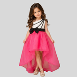 High low pink party dress