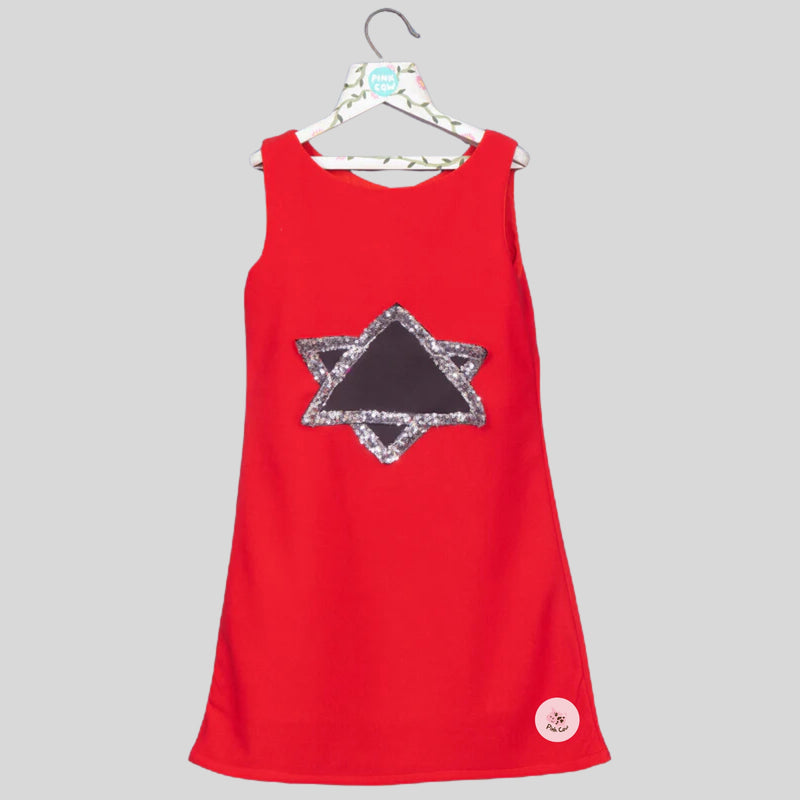Red star Christmas dress