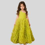 Tiny tots gown in lime green