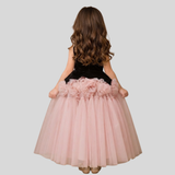Butterfly Bloom Party Gown – Blush, Yellow & Hot Pink