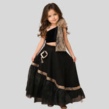 LITTLE VIKINGS BLACK GHAGRA CHOLI
