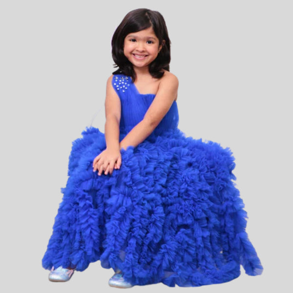 TINY TOTS GOWN IN ROYAL BLUE