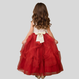 TINY TOTS DRAPED RED GOWN