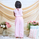 Cotton Woven Sleeveless Doll Brooch Cord Set  Pastel Pink