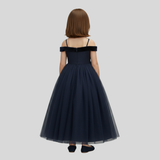 Dreamt Midnight Blue Off-Shoulder Gown