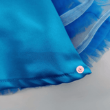 Swirl Ruffled Ink Blue One Shoulder Dress