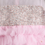 Shinny Pink Frill Dress Set
