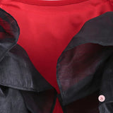 Red And Black Frilly Shrug