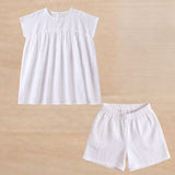 Crinkle Cotton Woven Half Sleeves Cord set