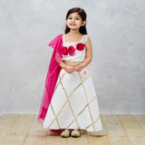 Ethereal Elegance White Neoprene Ghaghra Choli