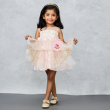 TINY TREADS PEACH DRESS SET