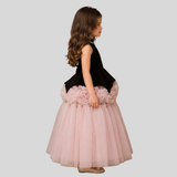 Butterfly Bloom Party Gown – Blush, Yellow & Hot Pink