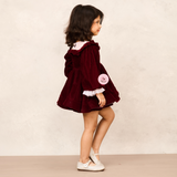 Elegant Maroon Velvet Full Sleeves Dress for Special Occasions