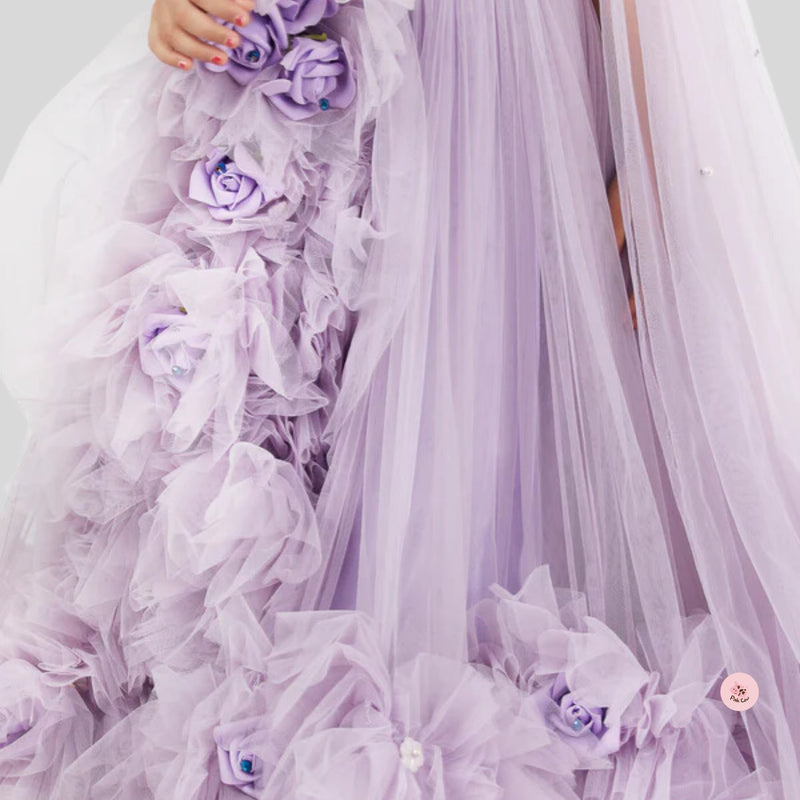 Little Pixie Lavender Net Gown