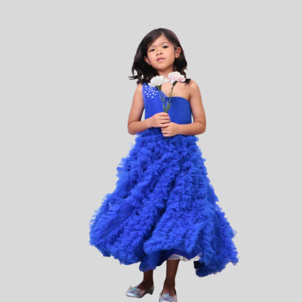 TINY TOTS GOWN IN ROYAL BLUE