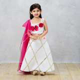 Ethereal Elegance White Neoprene Ghaghra Choli