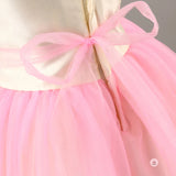 Doll wear out Pink Net Frill Gown