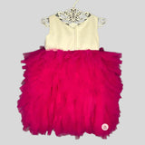 Pink ruffled dress
