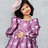 Old Rose Floral Full Sleeve English Dress