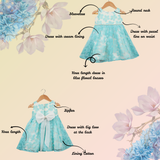 Aqua blue floral dress