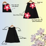 Kiddie black floral dress