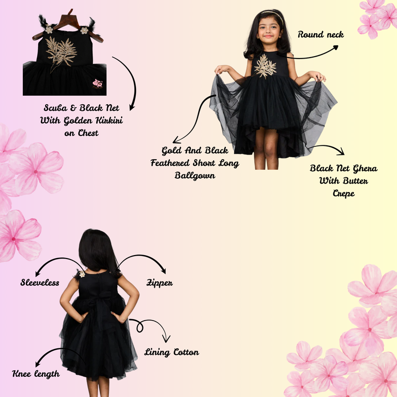 Kid Couture feathered ballgown
