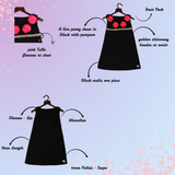 A-line black party dress