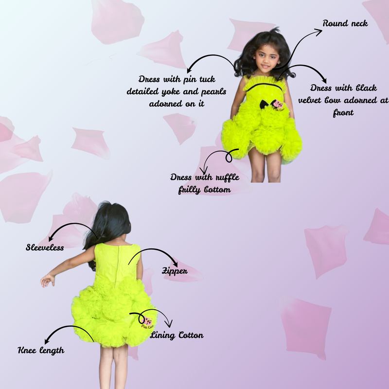 Little Vikings Lime Green Dress