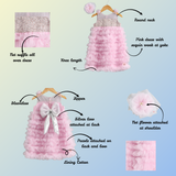 Shinny Pink Frill Dress Set