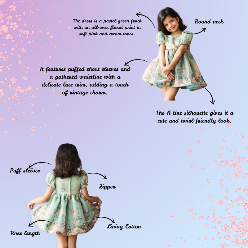 Pretty floral printed frock