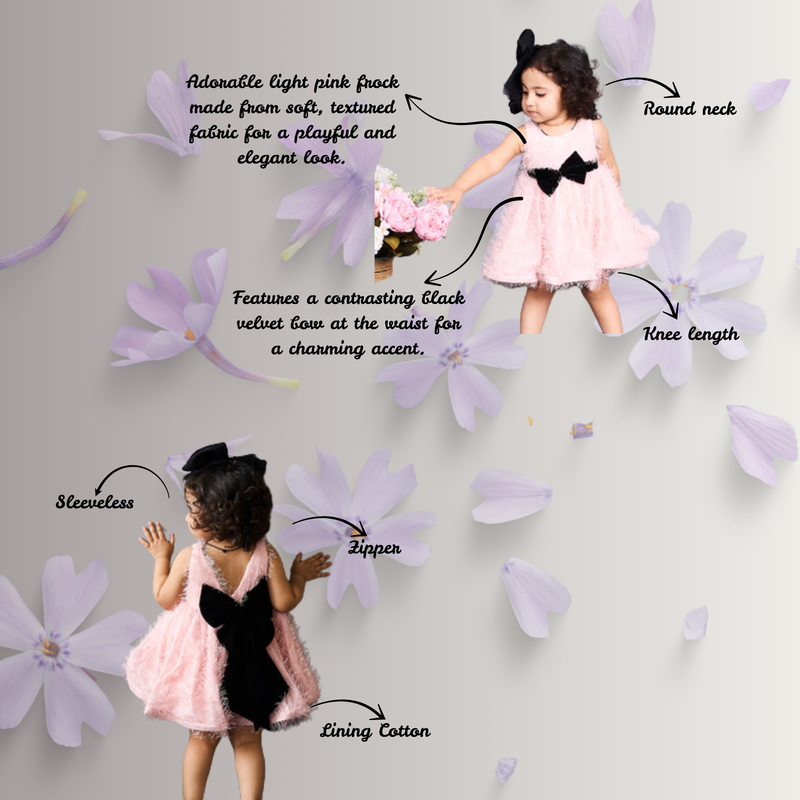 Adorable in blush pink – this bow dress is perfect