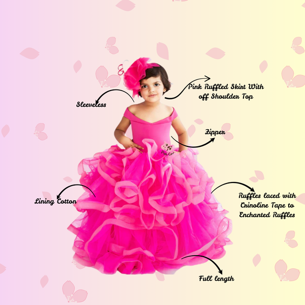 Hello Kitty Pink offshoulder gown