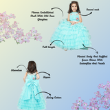 TWIRL AND WHIRL RUFFLE GOWN