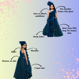 LITTLE PIXIE BLUE MERMAID GOWN