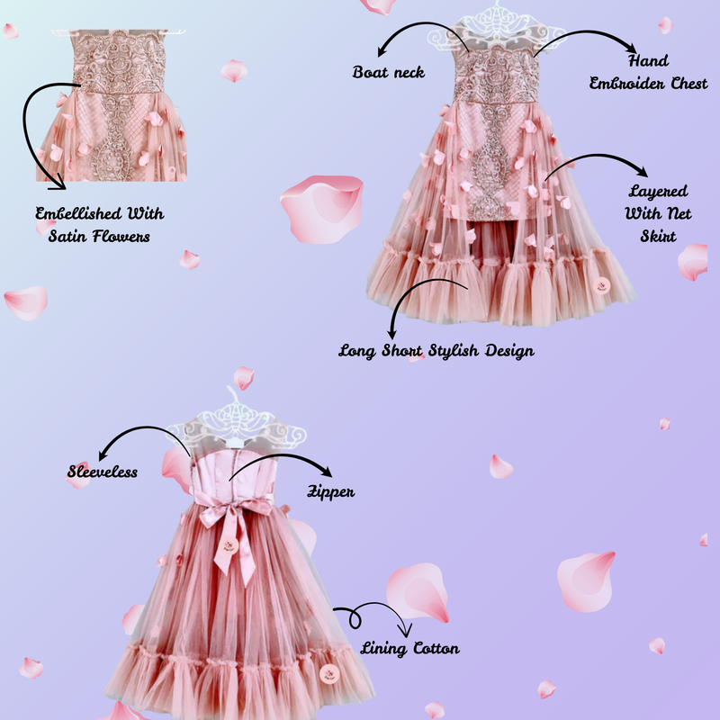 VINTAGE OLD ROSE GOWN.