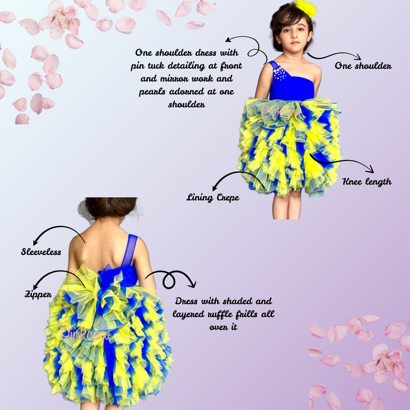 Kid's Couture royal blue dress