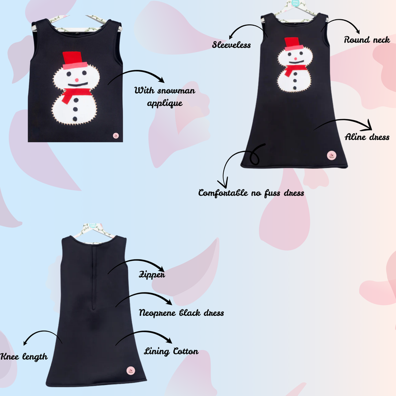 Christmas dress with a snowman