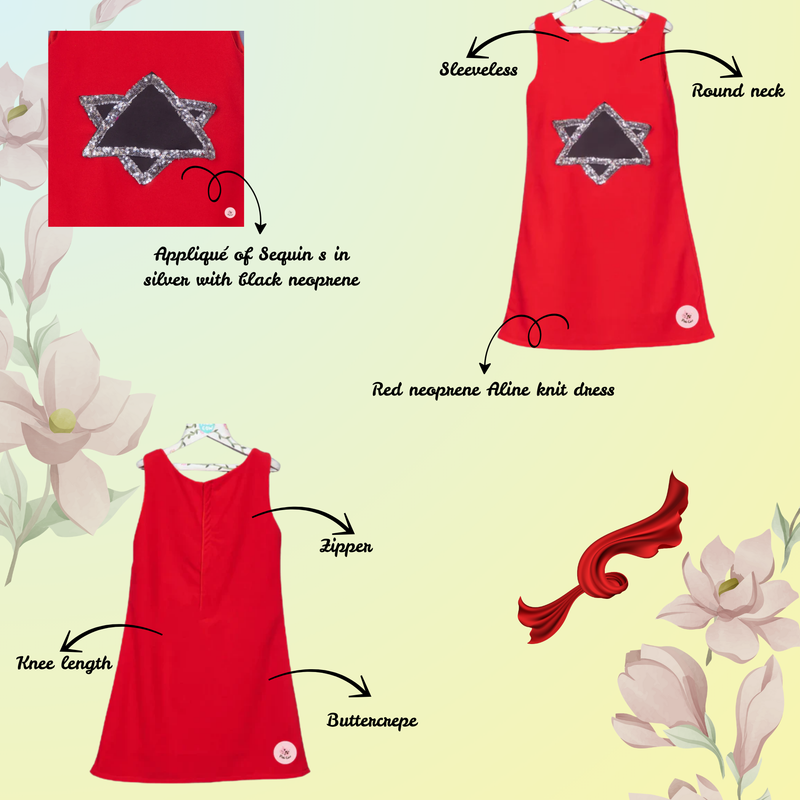 Red star Christmas dress