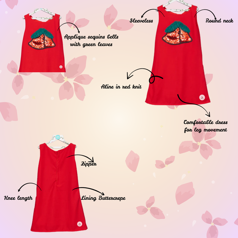 Shimmery Red Christmas dress