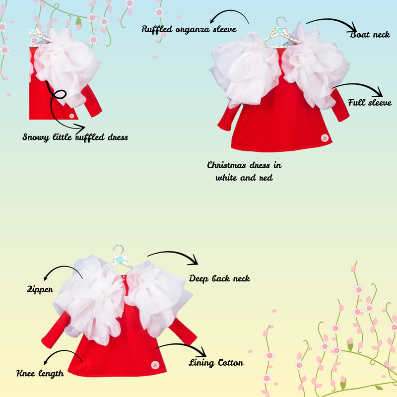Christmas dress in white and red