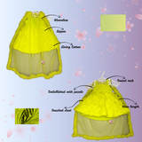 Popat green cape dress