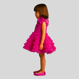 Swrily One Shoulder Frilled Dress