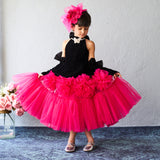 Butterfly Bloom Party Gown – Blush, Yellow & Hot Pink
